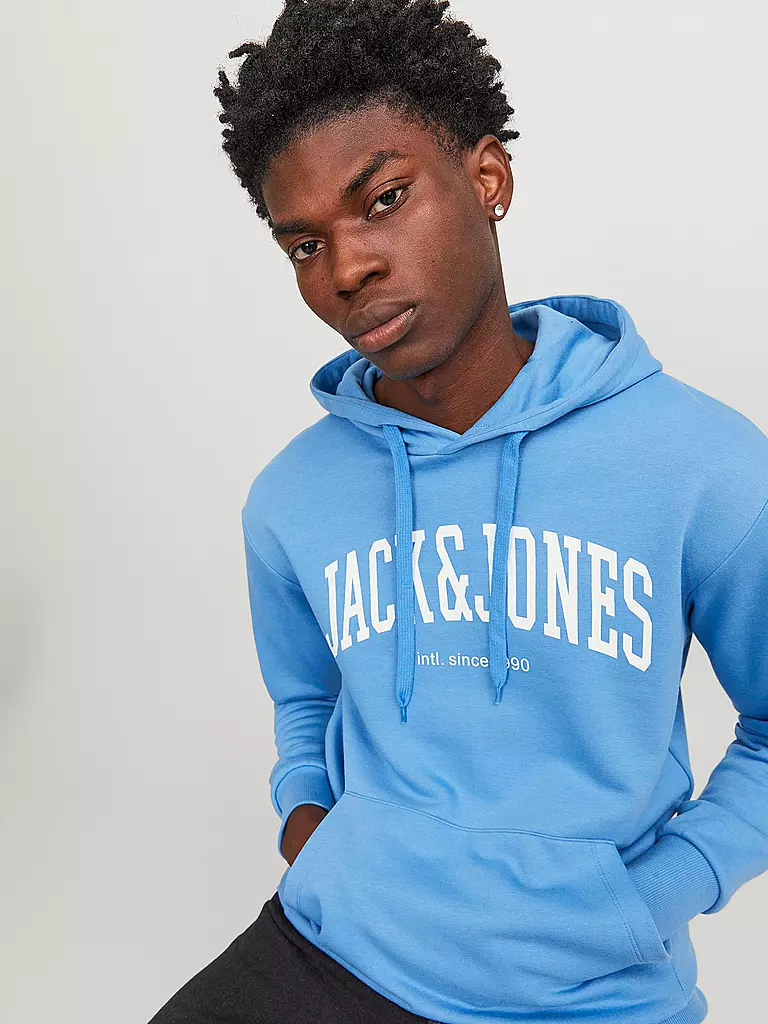 JACK & JONES Kapuzensweater - Hoodie JJEJOSH hellblau