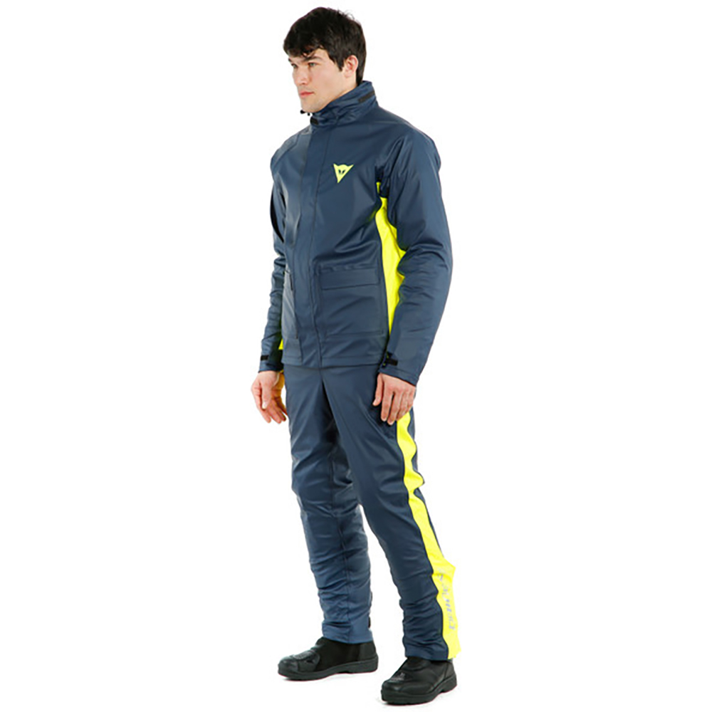 Dainese - Veste de pluie Storm 2 Unisex Bleu / Jaune fluo