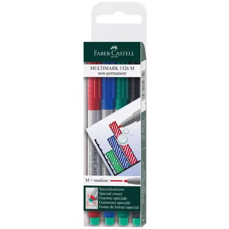 Faber-Castell Marker MULTIMARK non-permanent M 4er Etui