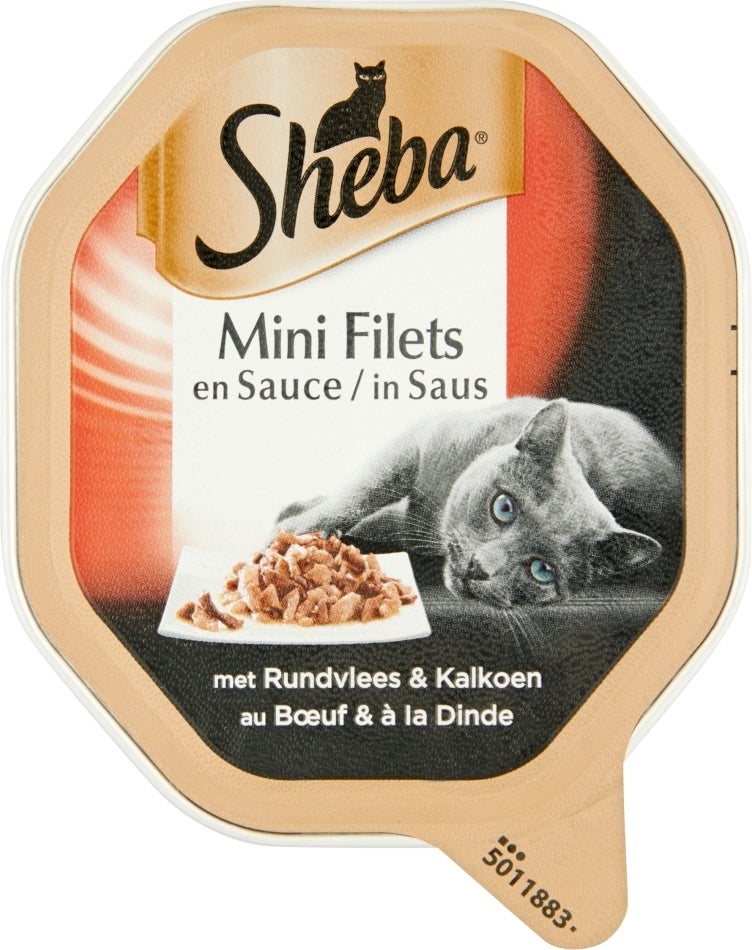 Sheba selection alu saus rund&kalkoen 85 g