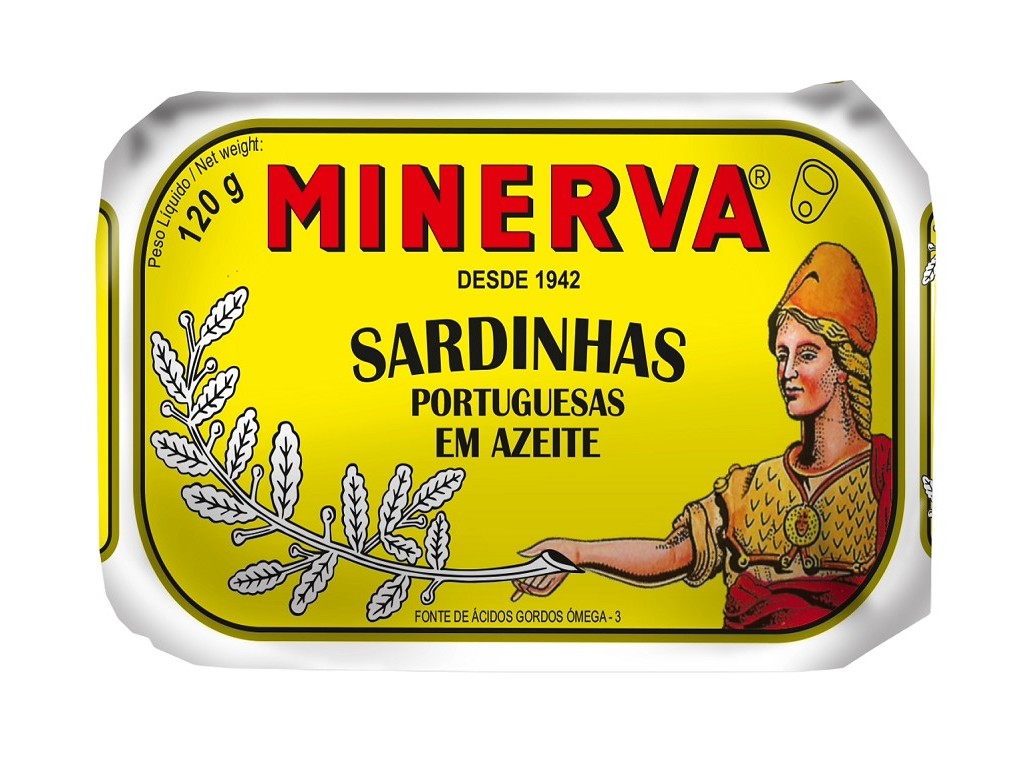 SARDINHA MINERVA EM AZEITE 120(85)G