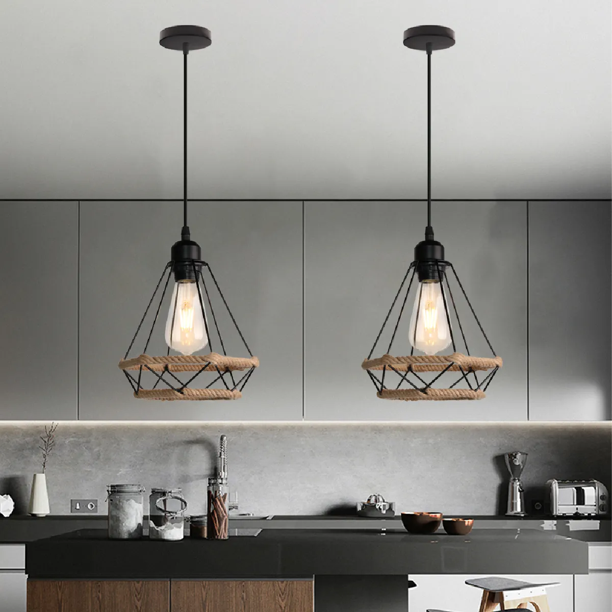 Stoex Lot de 2 Suspensions Vintage
