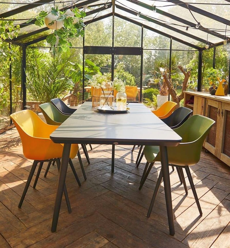 Hartman Sophie Studio HPL Tuintafel B 240 x D 100 cm - Zwart