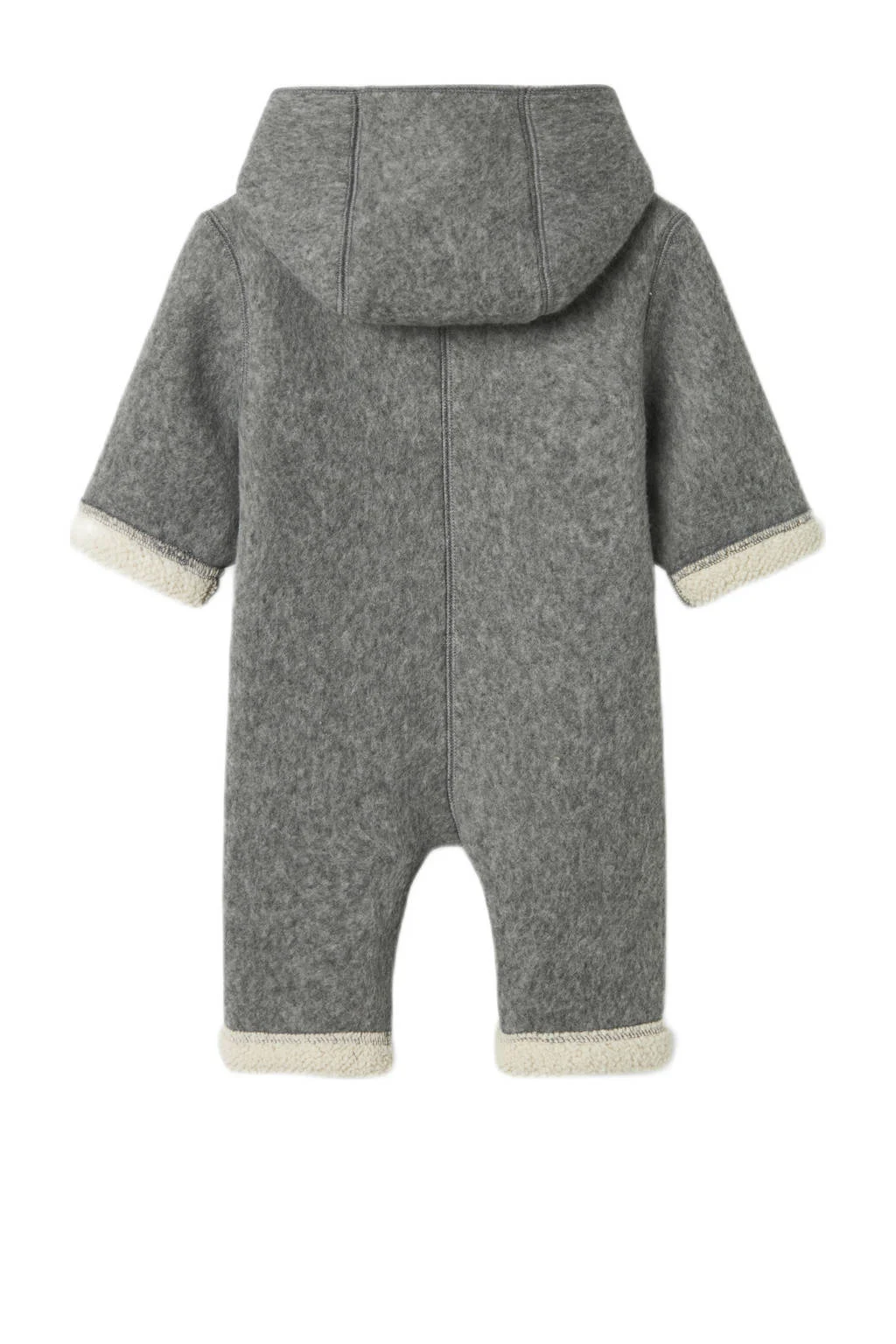 NAME IT BABY babypak met wol en teddy grijs/beige