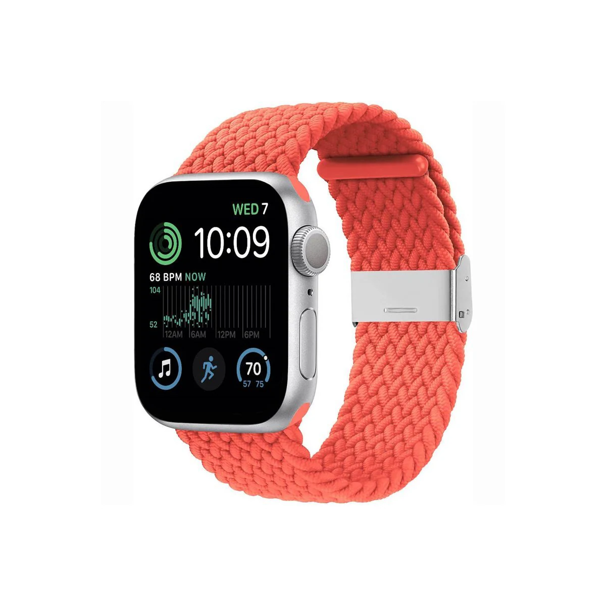Flettet elastisk armbånd Apple Watch SE 2022 40mm - rød