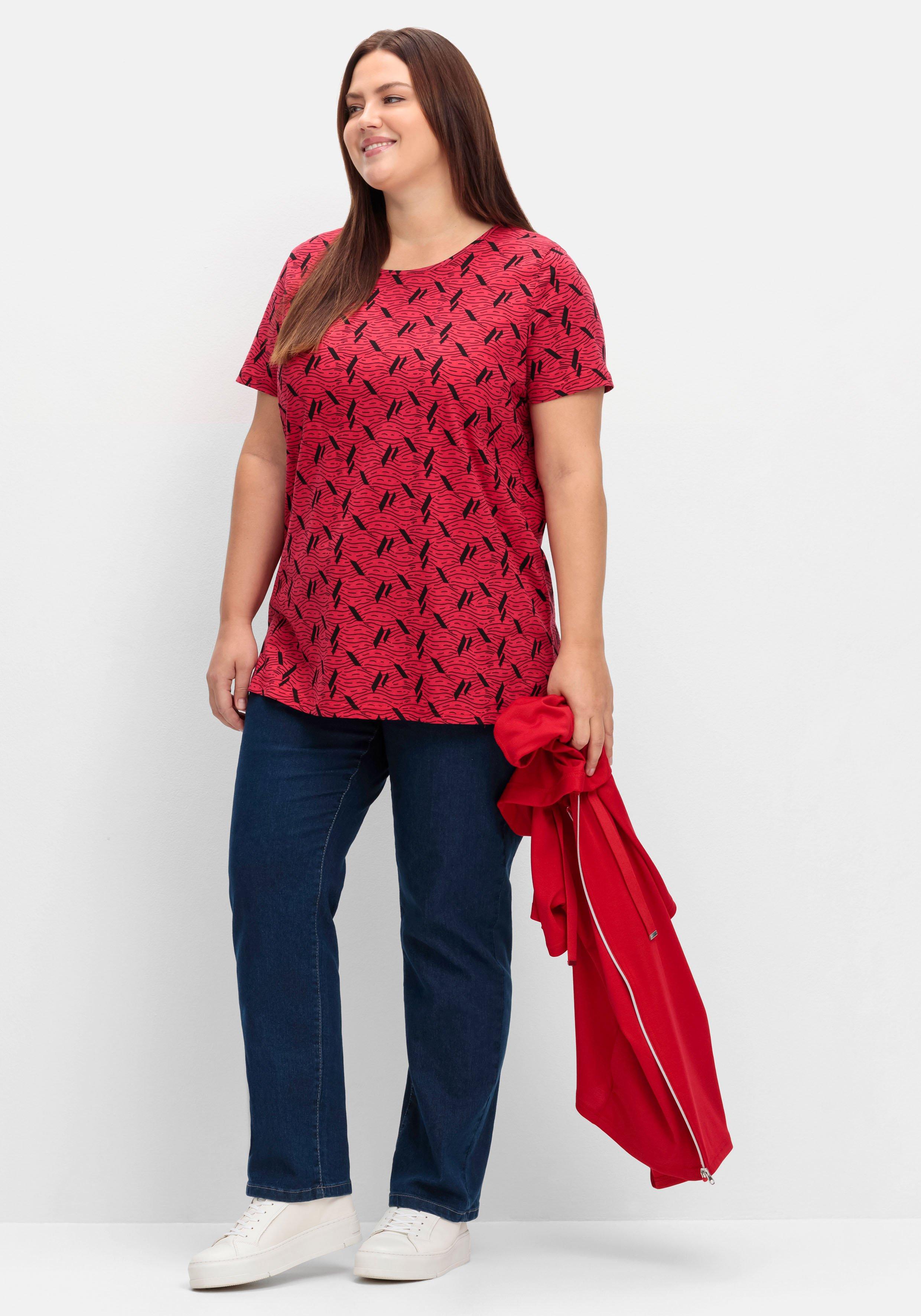 Gerade Jeans mit seitlichem Stretchbund