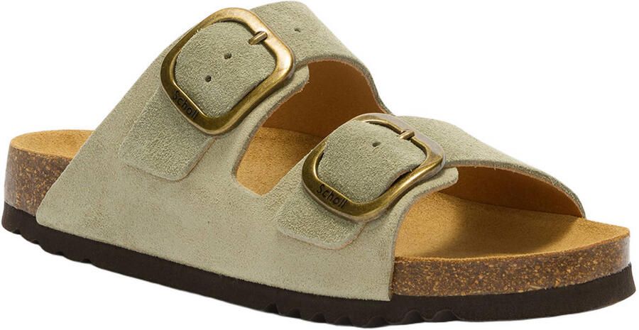 Scholl Noelle imitatieleren leren slippers groen