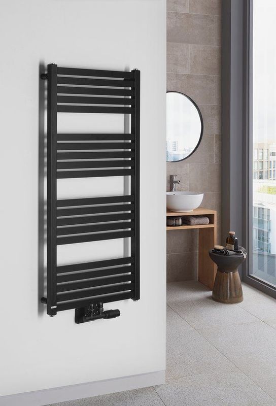 Sapho - Grunt - Radiator - Zwart Mat - 105x50cm - 465W