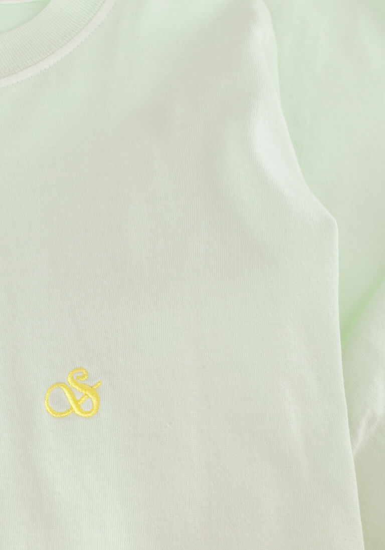 SCOTCH & SODA groene scotch & soda t-shirt garment dye logo crew t-shirt