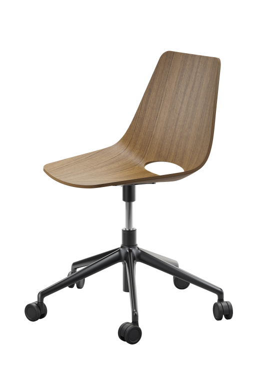Thonet S661 DR bureaustoel aluminium onderstel eiken