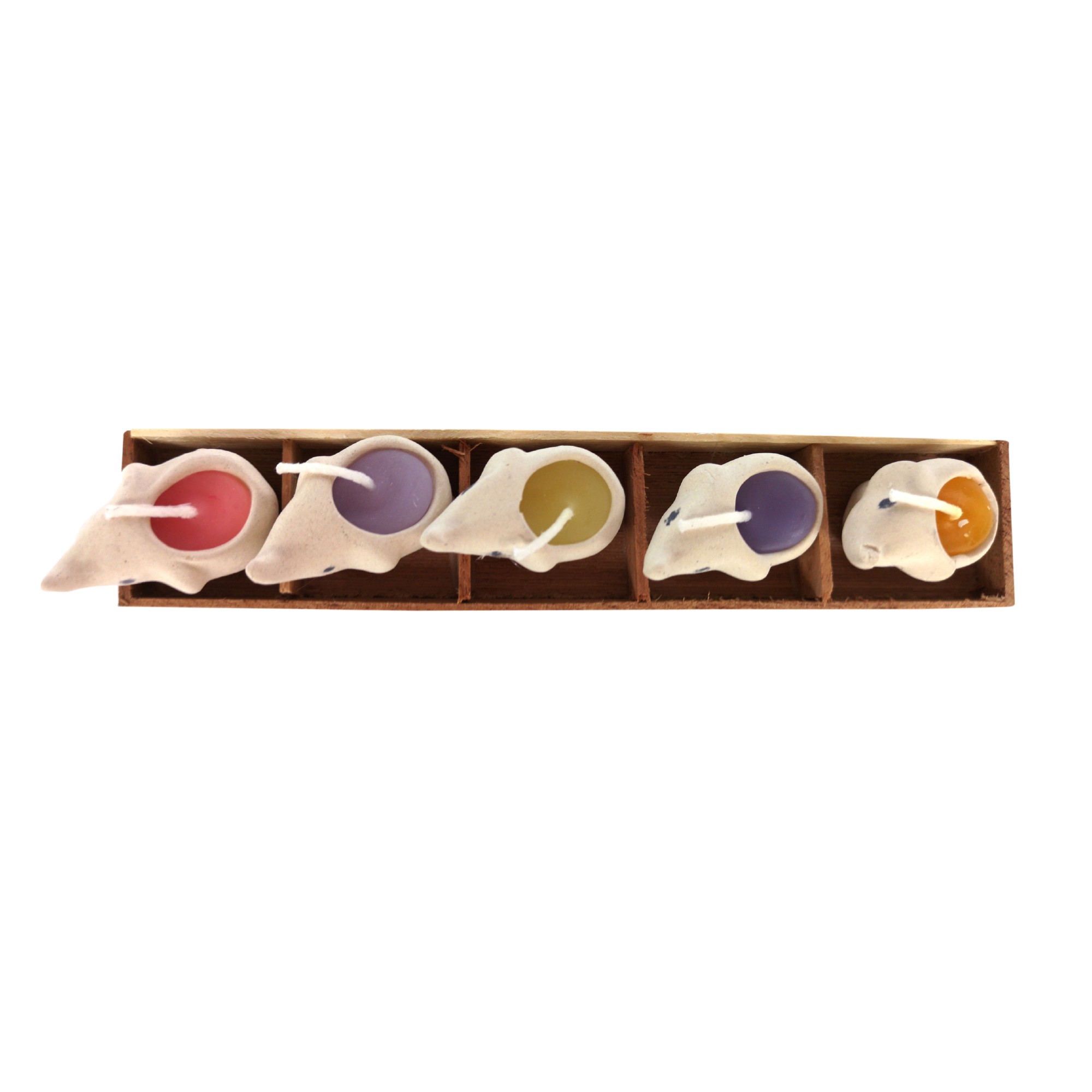 Mini-Teelichter 'Elefant', multicolor, 5 Stück von fischer's lagerhaus