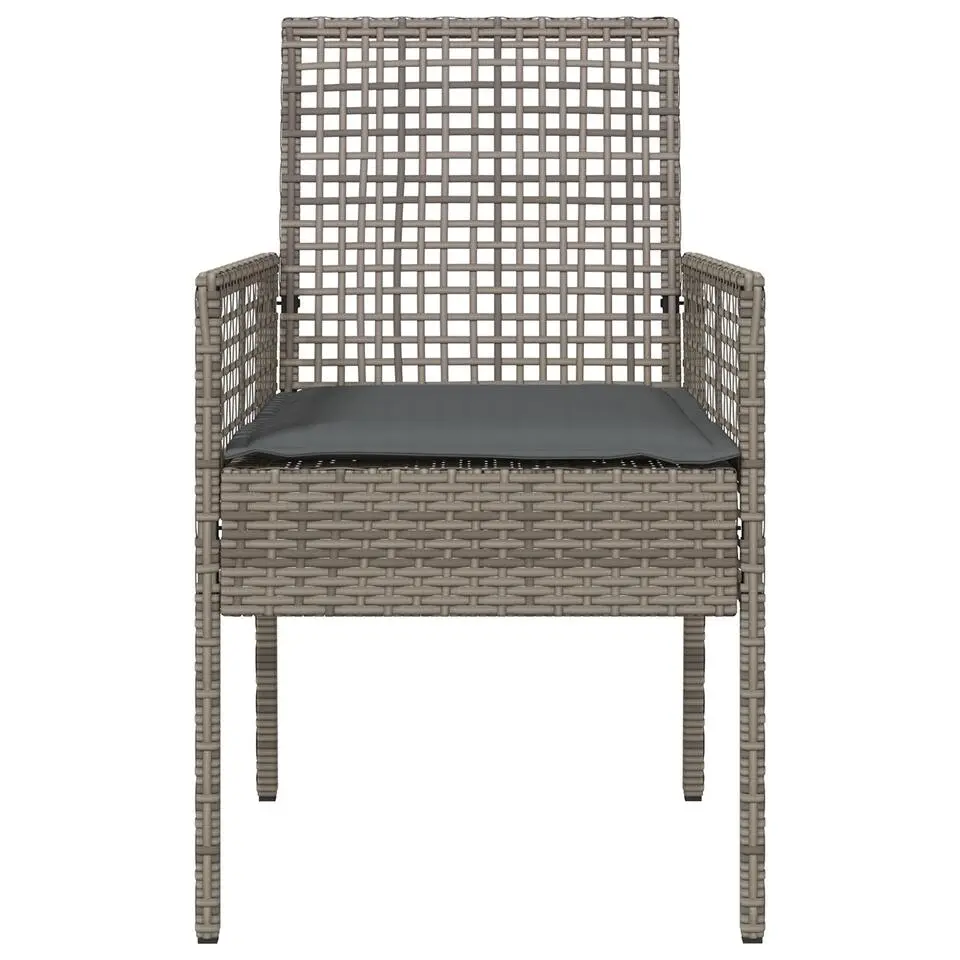 vidaXL - Tuinstoel - Grijs - Poly rattan - 53 x 60 x 85cm