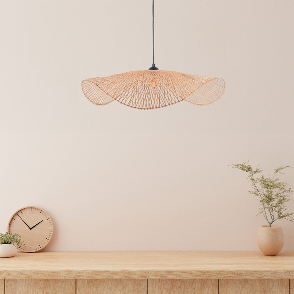 Abat-jour pour suspension - sofia - bambou - naturel - cezare - ø80cm