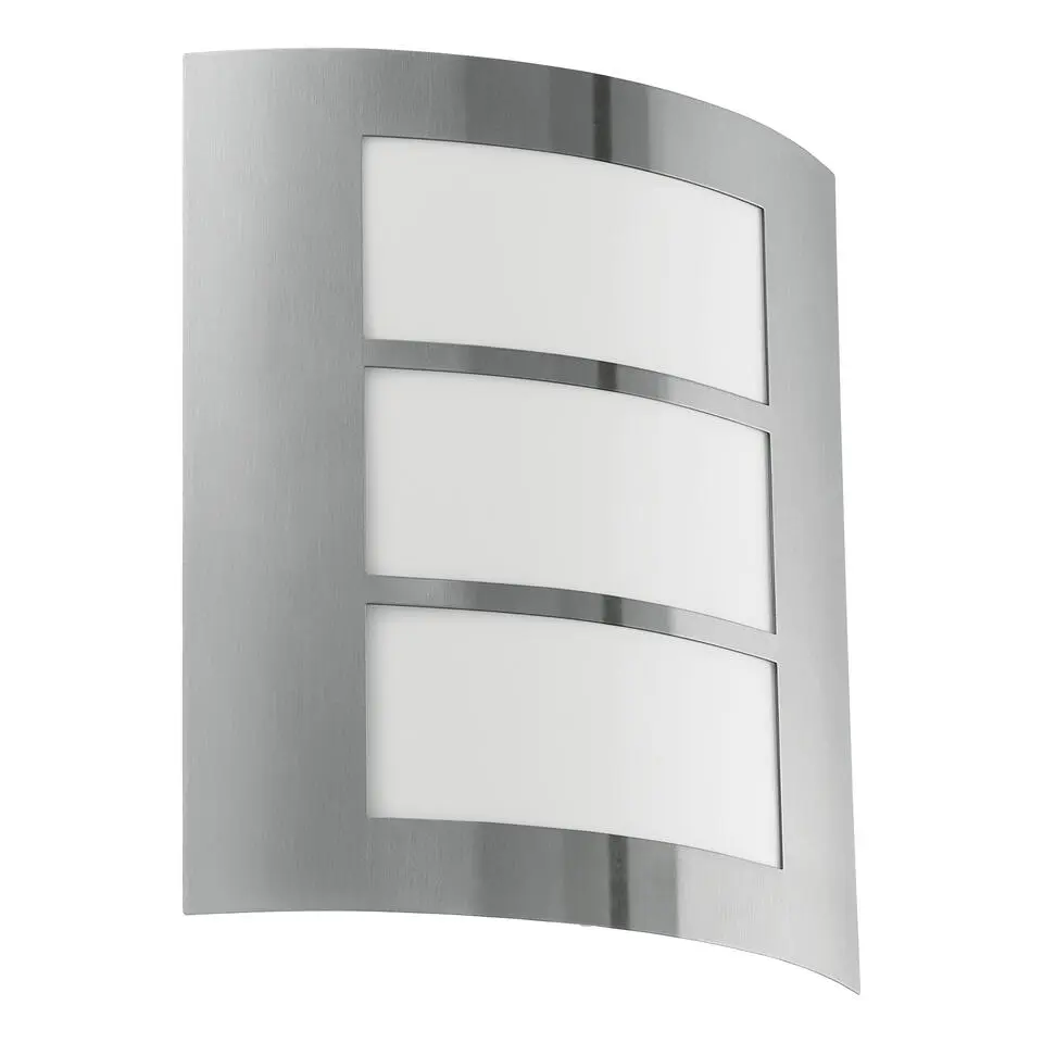 EGLO City Wandlamp - E27 - RVS/Kunststof - Wit/RVS