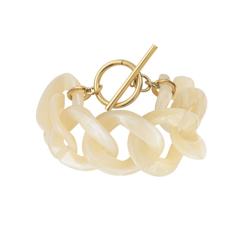 Bracelet mailles ivoire