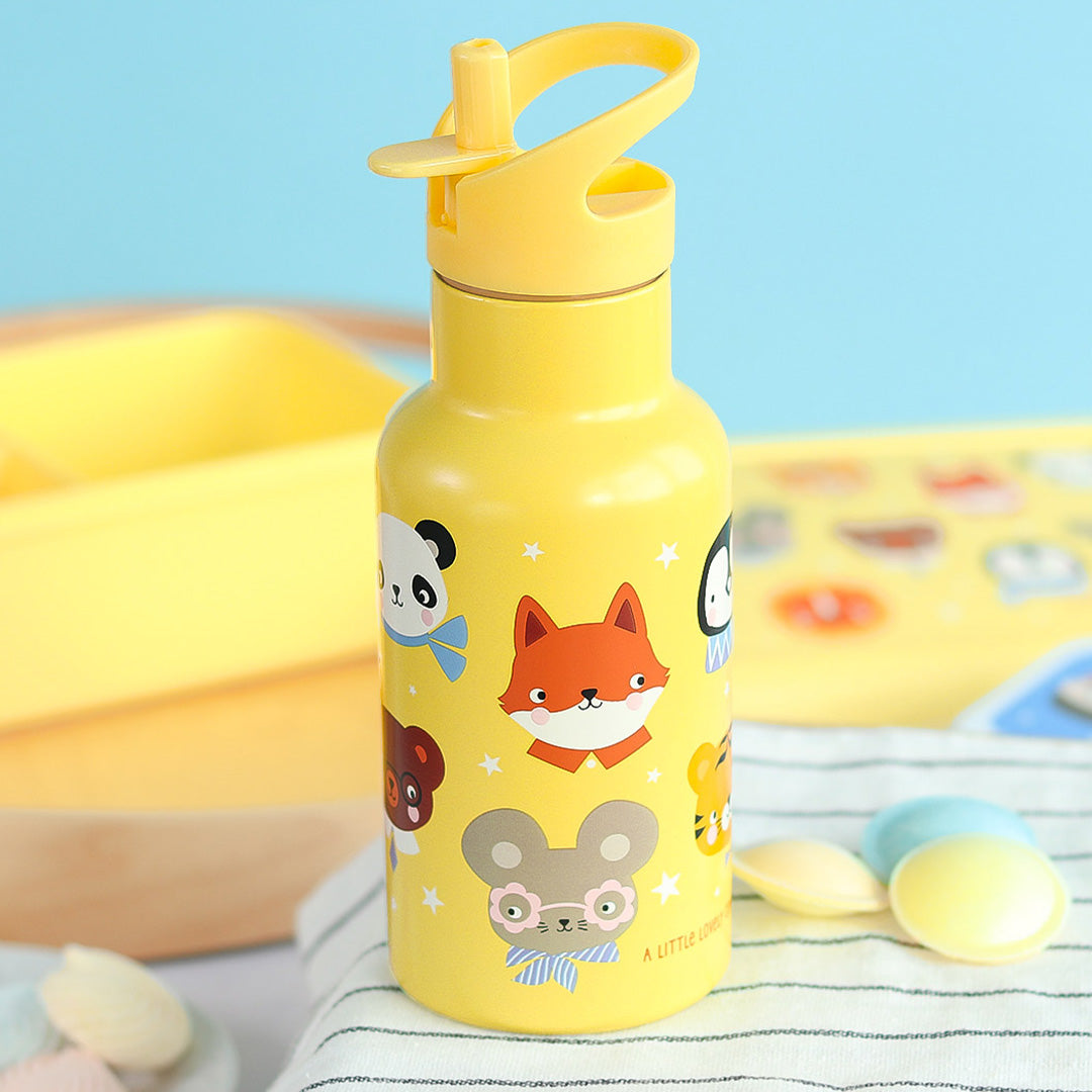 a little lovely company rvs drinkfles dierenvrienden - 350 ml