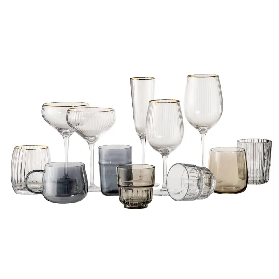 Champagneglazen Camille - transparant - 250 ml - 2 stuks