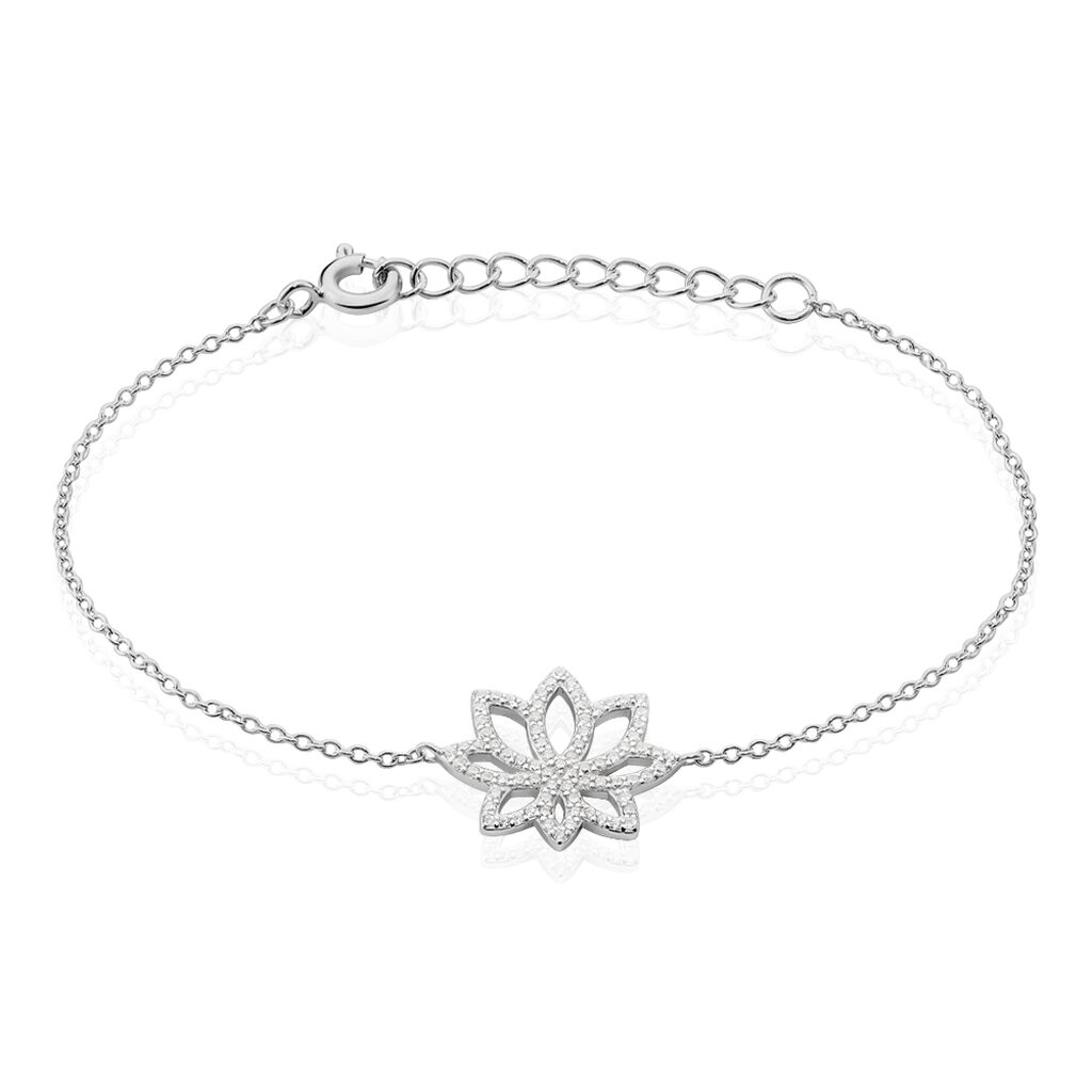 Bracelet Kahena Argent Blanc Oxyde De Zirconium