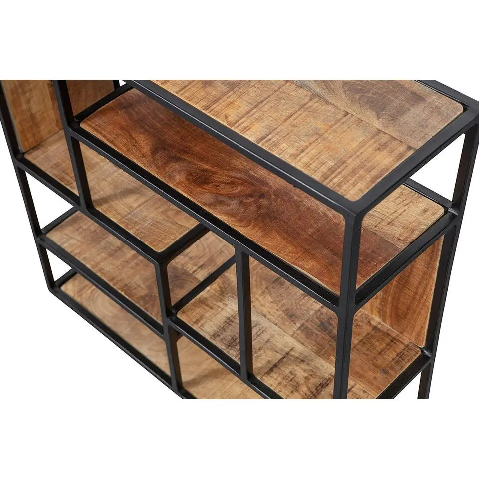 Mangohoutonline - Wandrek Vierkant 60x60cm Vierkant - Bruin - Mahom