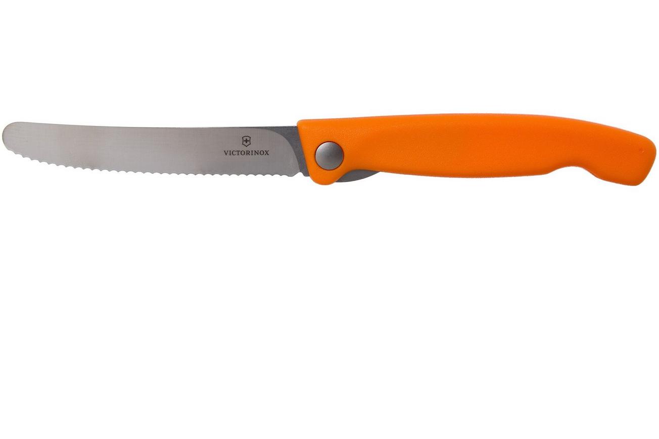 Victorinox SwissClassic 6.7836.F9B gekarteld vouwbaar groentemes, oranje