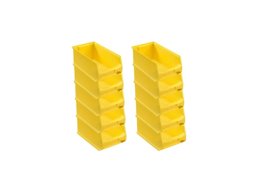 PROREGAL Gele Opbergdoos 4,0 HxBxD 15 x 20 x 35 cm 7,2 liter Opbergcontainer Opbergdoos Opbergdoos Assortiment Sorteercontainer