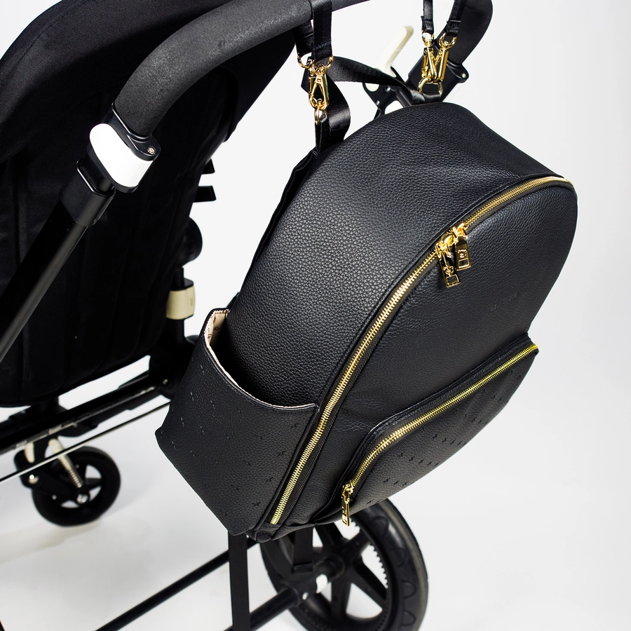 pasito a pasito Wickelrucksack Sterne  schwarz