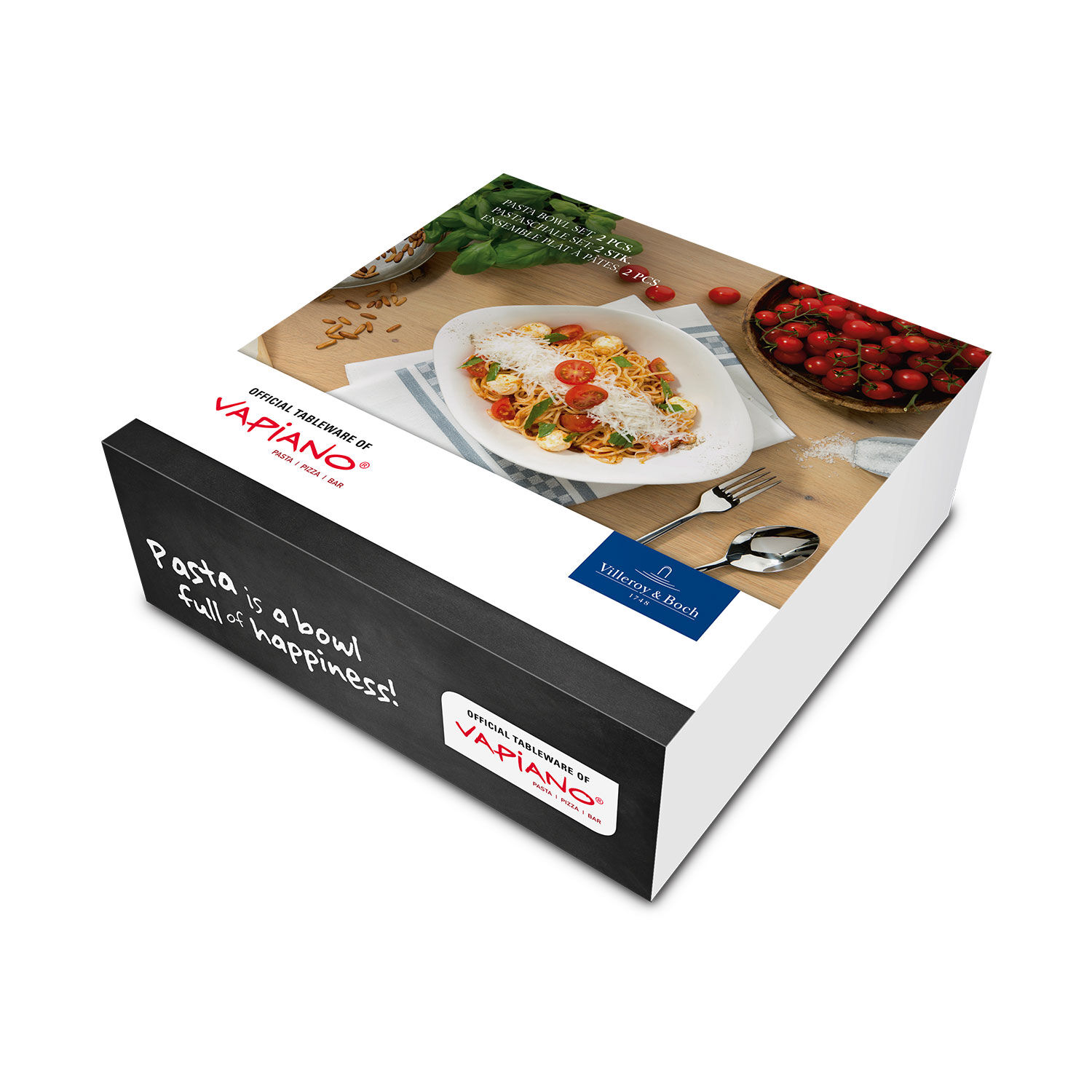 Vapiano Pasta bowl White, 10.6'' x 7.9'', Premium Porcelain