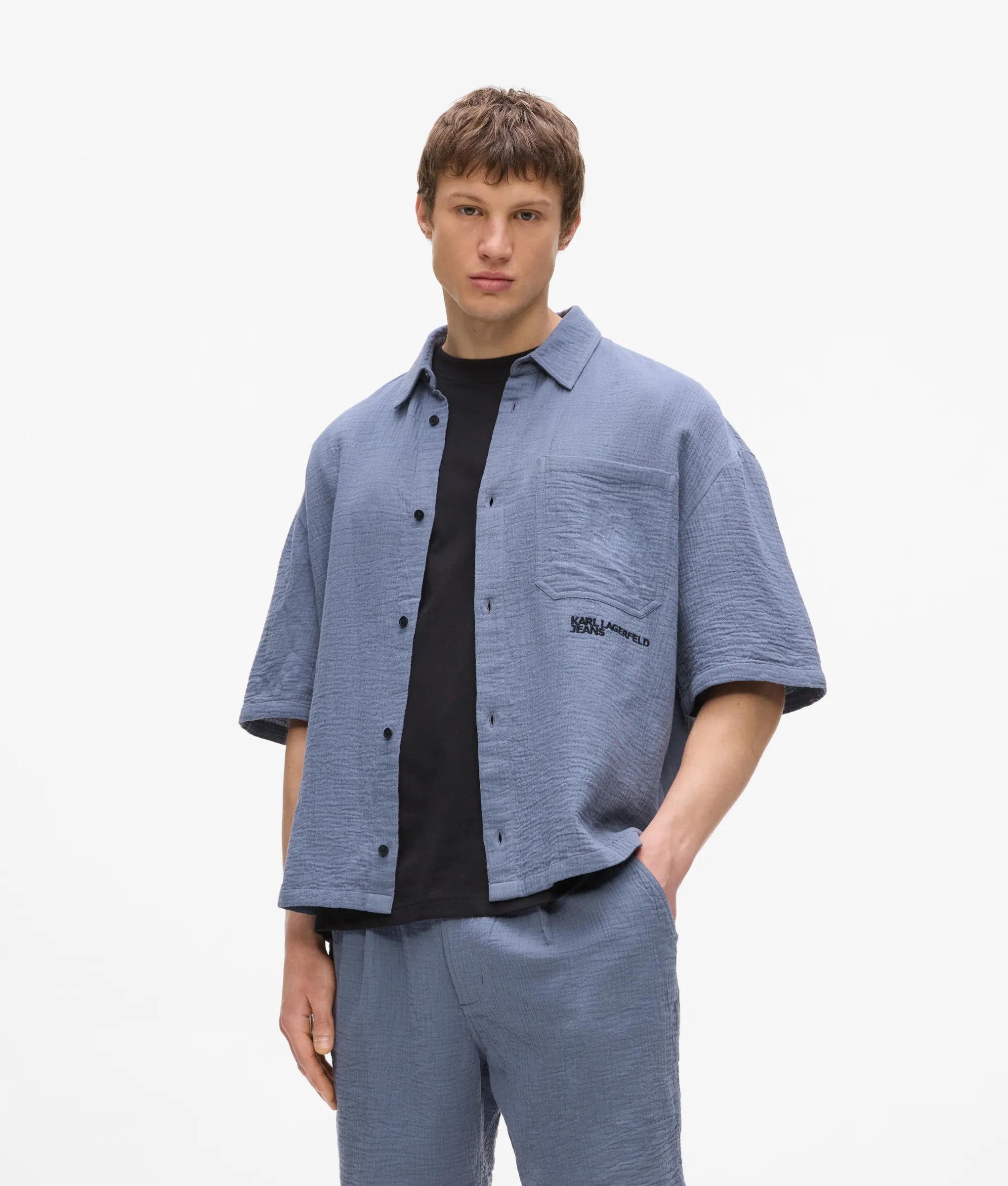 Gekreukeld katoenen shirt