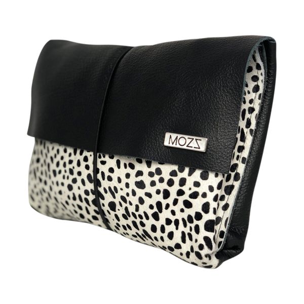 Mozz Bags Luieretui Black Baby Cheetah Wit