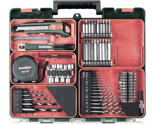 Metabo 18V Mobiele Werkplaats BS 18 accu boor-/schroefmachine, inclusief 2 accu's (2,0 Ah), lader en accessoirekoffer