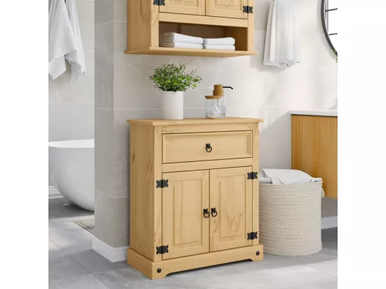 Armoire de salle de bain Corona 70x33x80 cm bois de pin massif