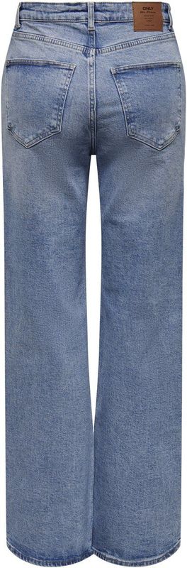 Only - Onljuicy Hw Rhinestone - Jeans - Medium Blue - Dames