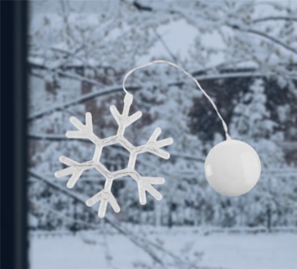 LED-lampe for julen, Snøflak