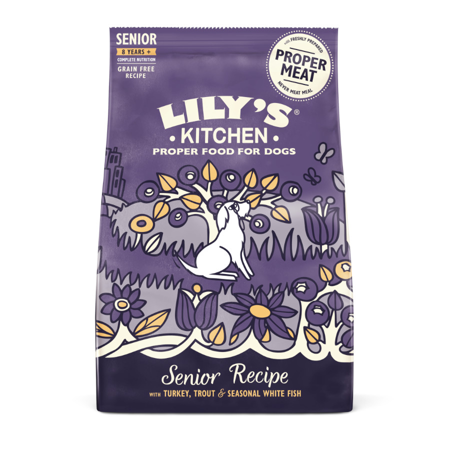 Ração para cães Lily's Kitchen Adult +8 com peru e truta