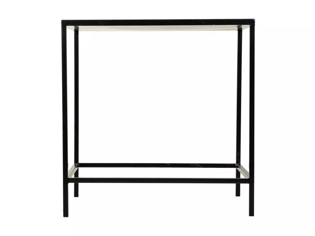 Ensemble de 2 porte-fleurs en mosaïque et fer forgé noirs