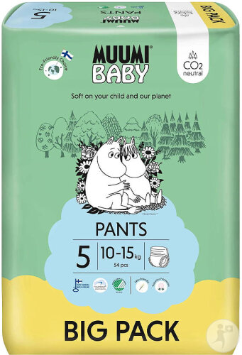 Muumi Baby Pants Taille 5 Maxi+ 10-15kg 38 Pièces