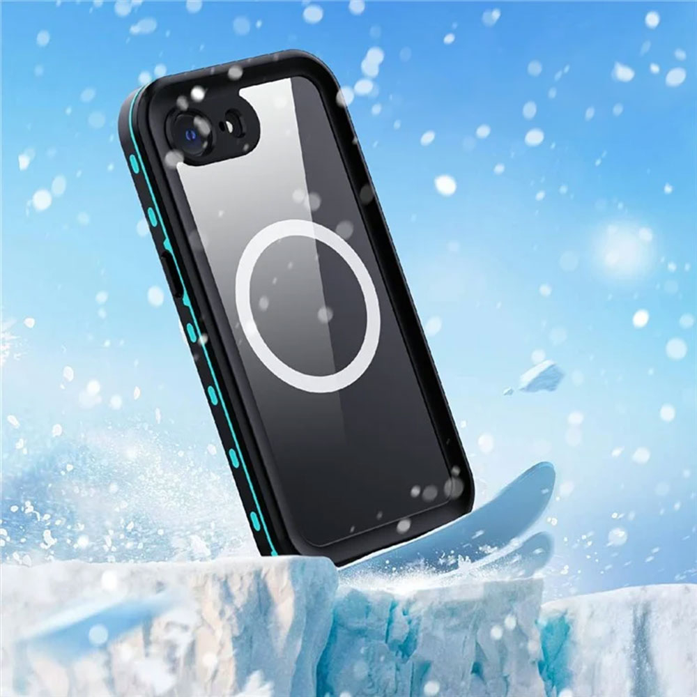 iPhone 16e MagSafe Wasserfeste Outdoor Schutz Hülle (IP68) - Blau / Schwarz