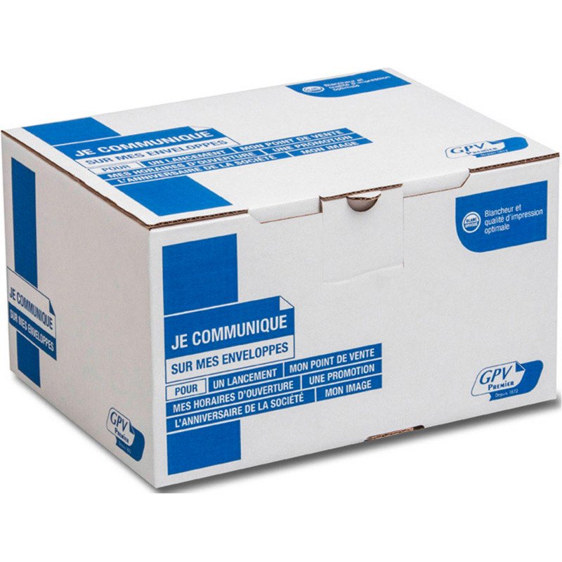 Enveloppe 162 x 229 mm GPV 90 g sans fenêtre, blanche - Boîte de 500