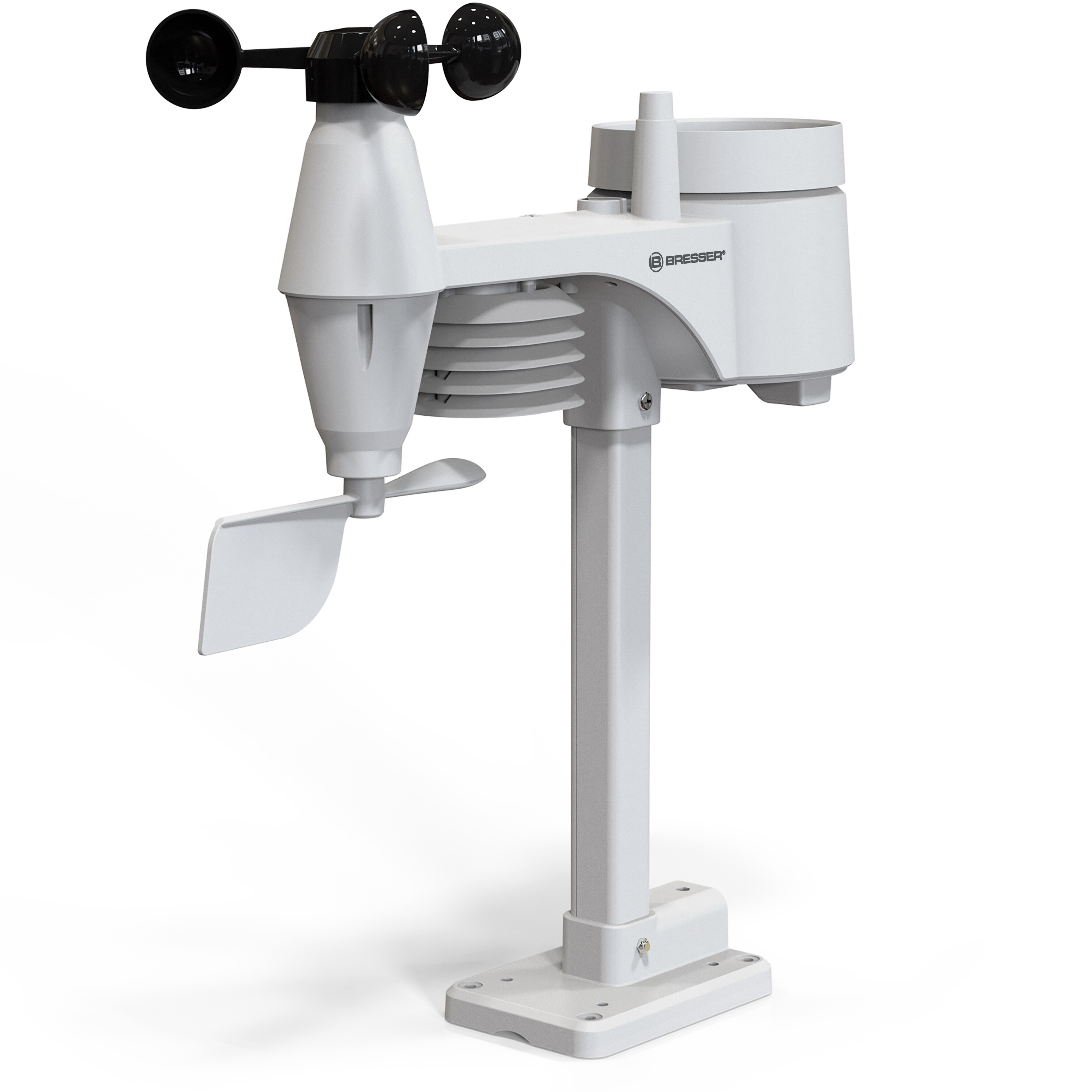 BRESSER WLAN-Farbwetterstation mit 5-in-1-Profi-Sensor weiß