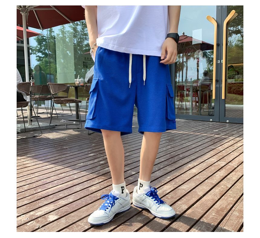 Omozando - Losse cargoshorts met effen pasvorm