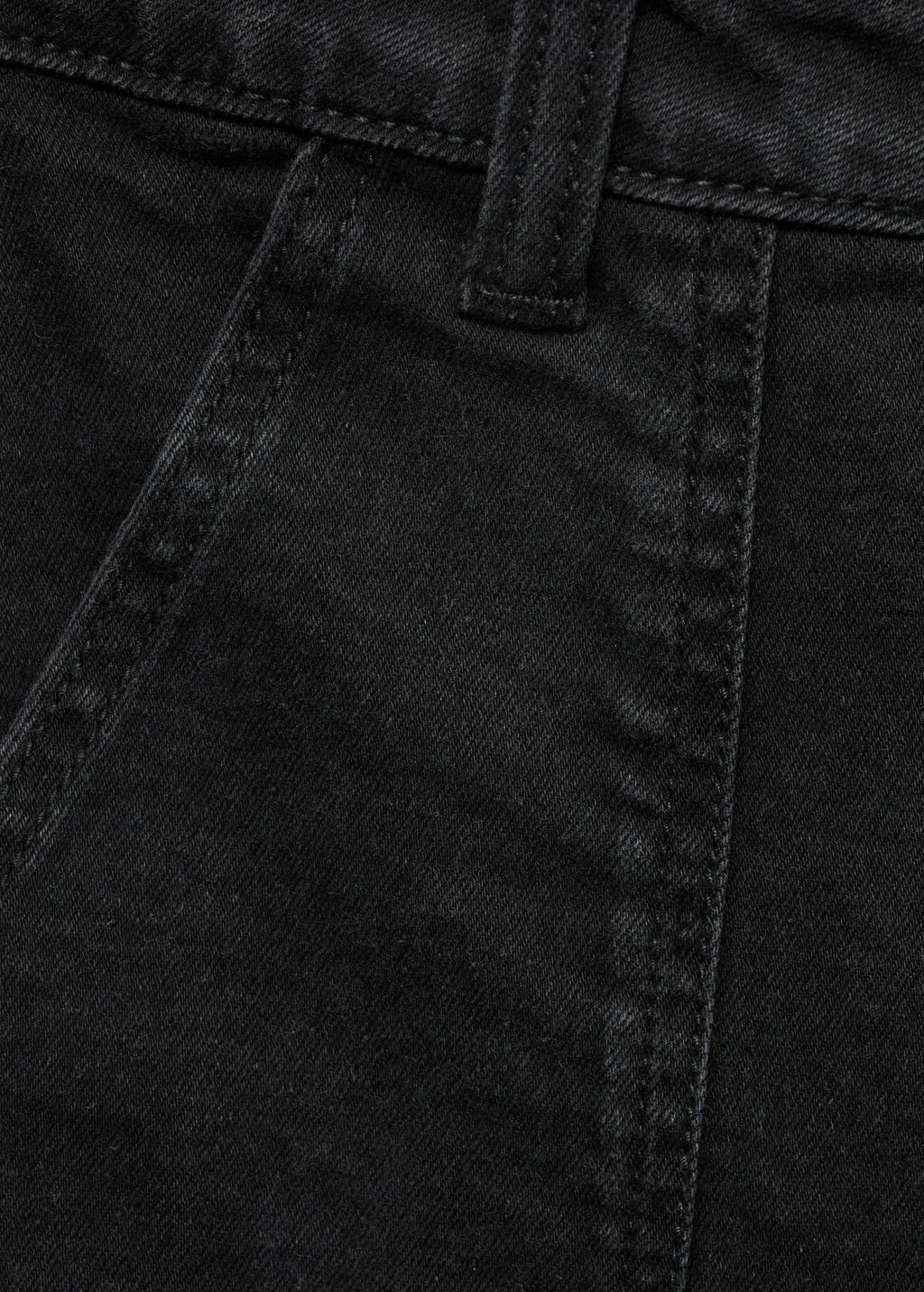 MANGO TEEN high waist wide leg jeans zwart