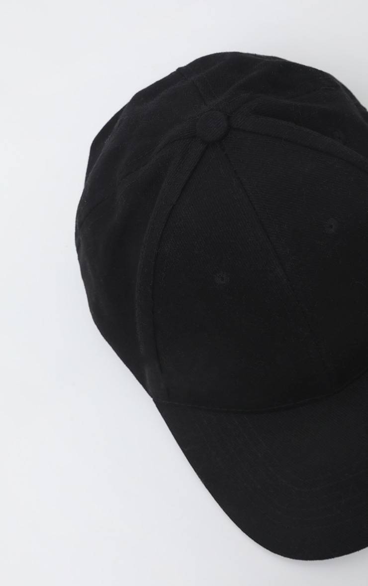 Noir Casquette De Baseball Unie