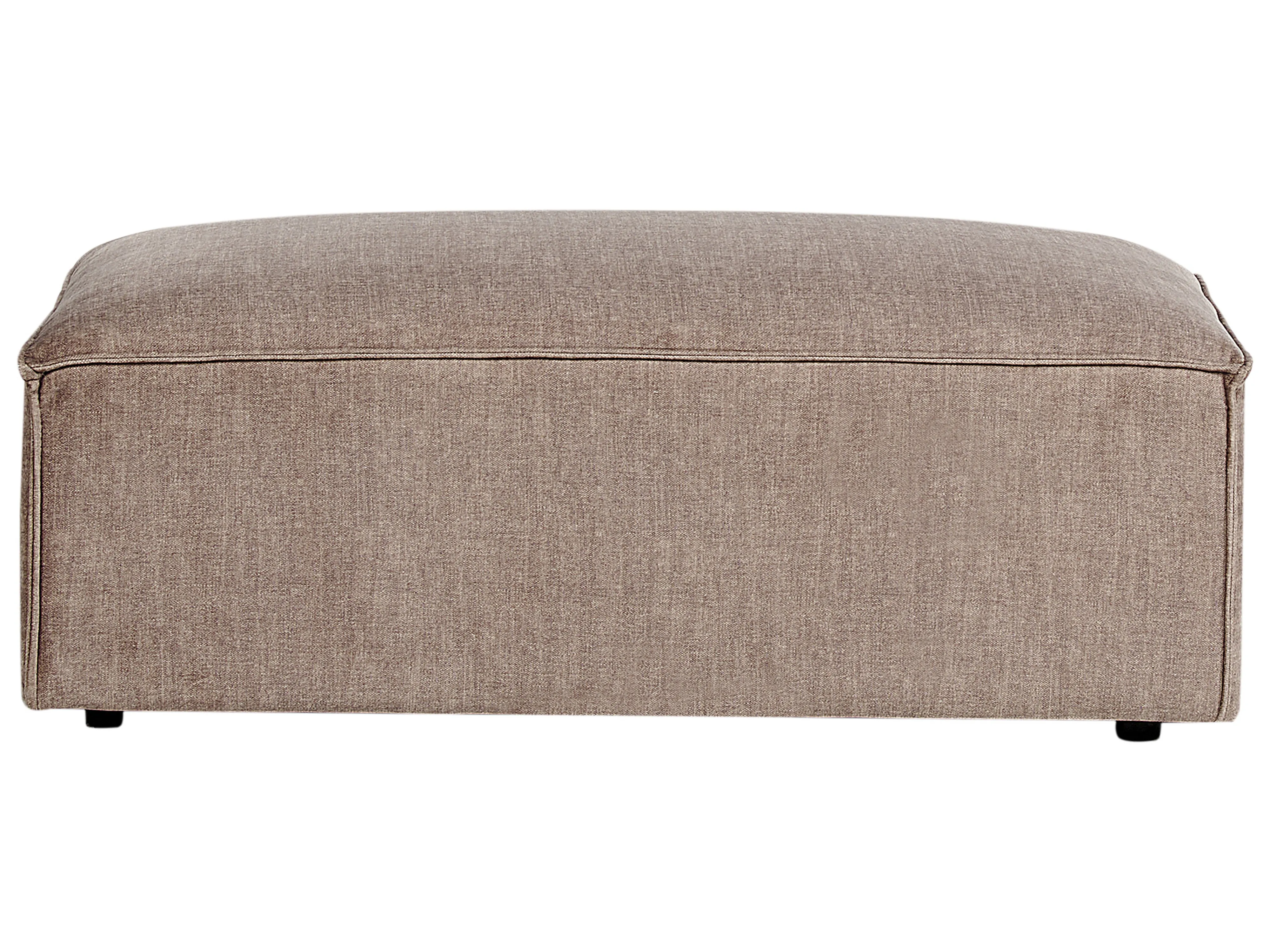Modulaire bank 3-zits HELLNAR Stof Lichtbruin met ottomaan