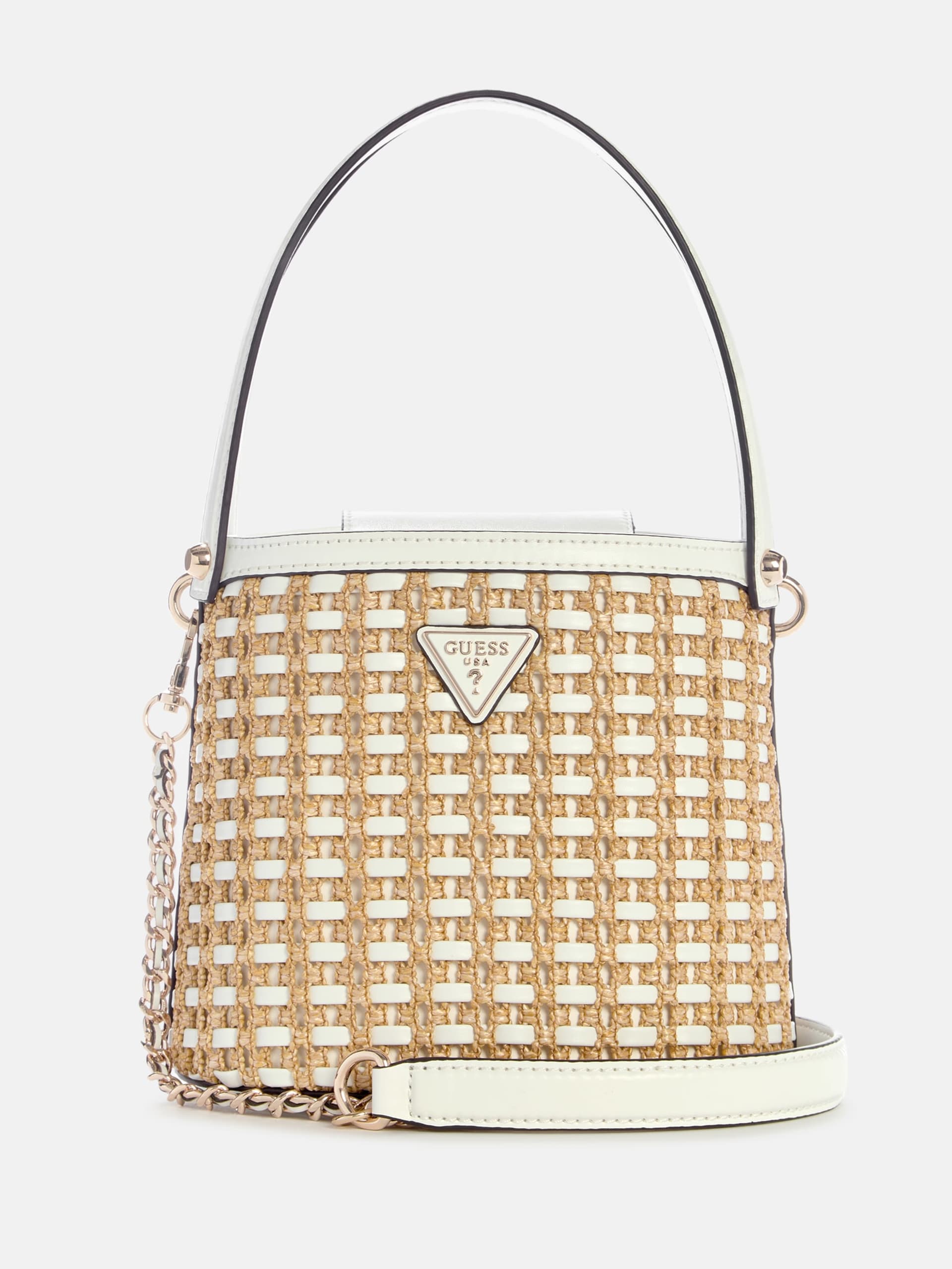 Bolsa transversal tipo saco em ráfia Atalia