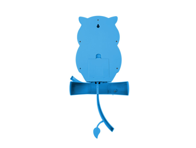 Wall Clock Owl Pendulum KA5965BB Bright blue