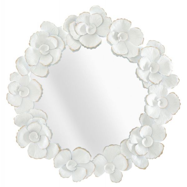 Mauro Ferretti Espelho Flor Branca 82X2,6X85,5 cm - 0660520000