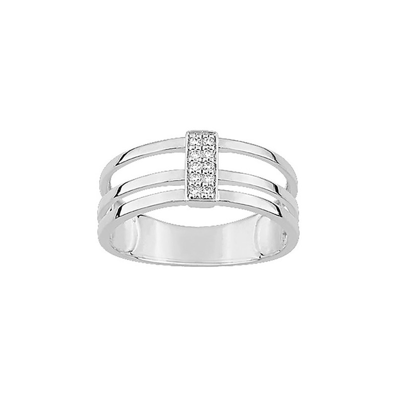 Bague Femme - Or 18 Carats - Diamant 0,06 Carats