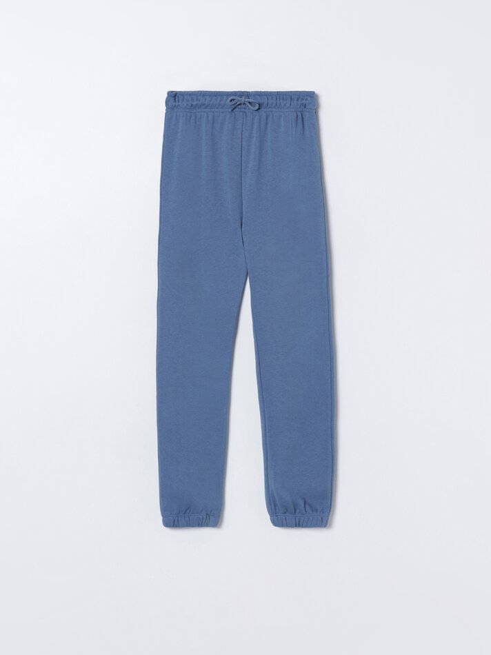 Conjunto de moletom e calça de duas peças - Azul Médio
