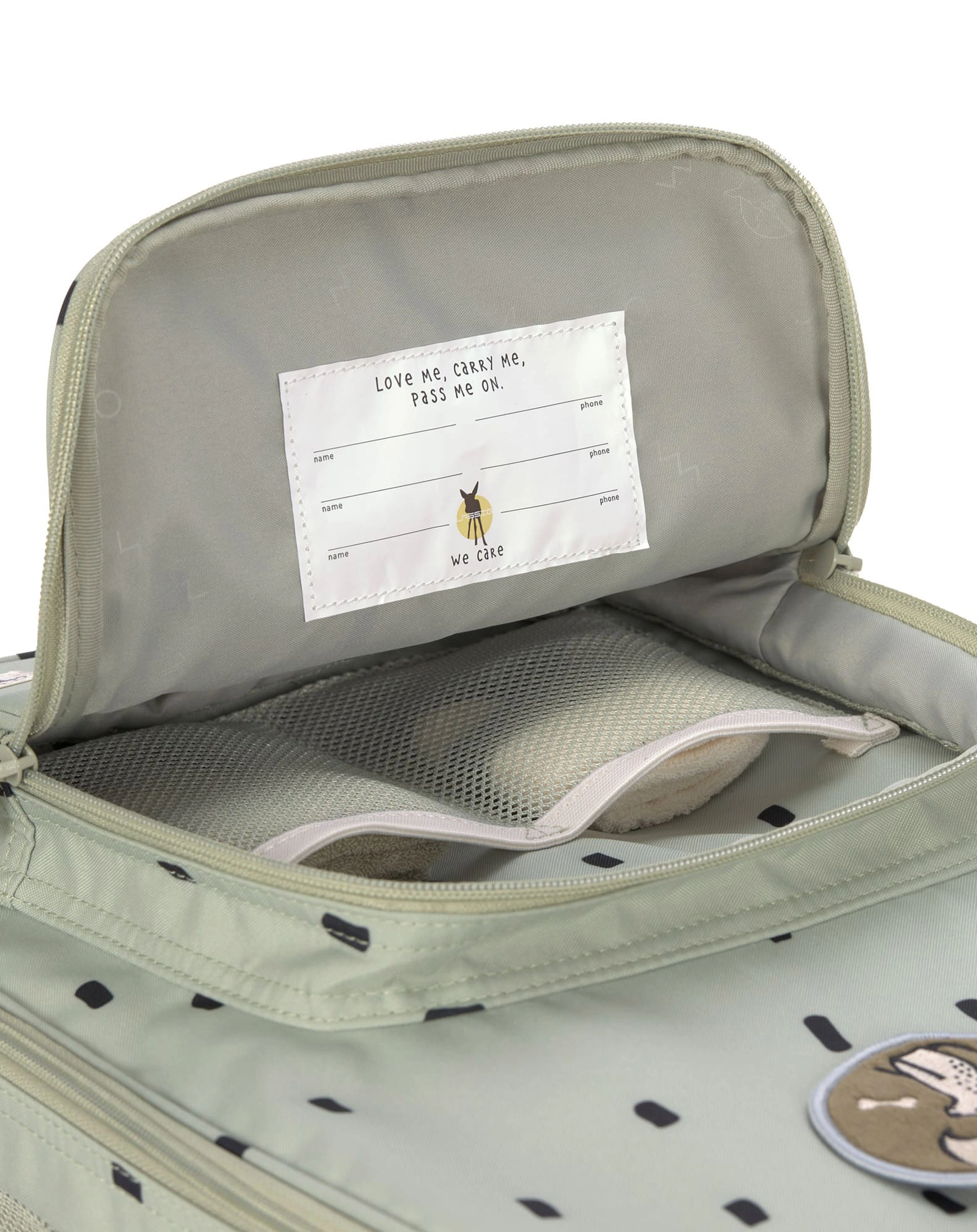 Kinder-Trolley HAPPY PRINTS (46x30x24) in light olive