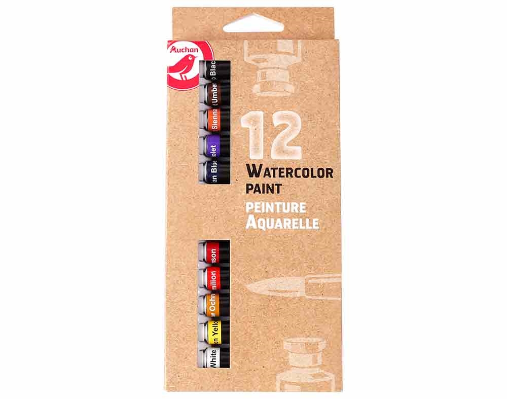 AGUARELAS AUCHAN 12 TUBOS 6ML